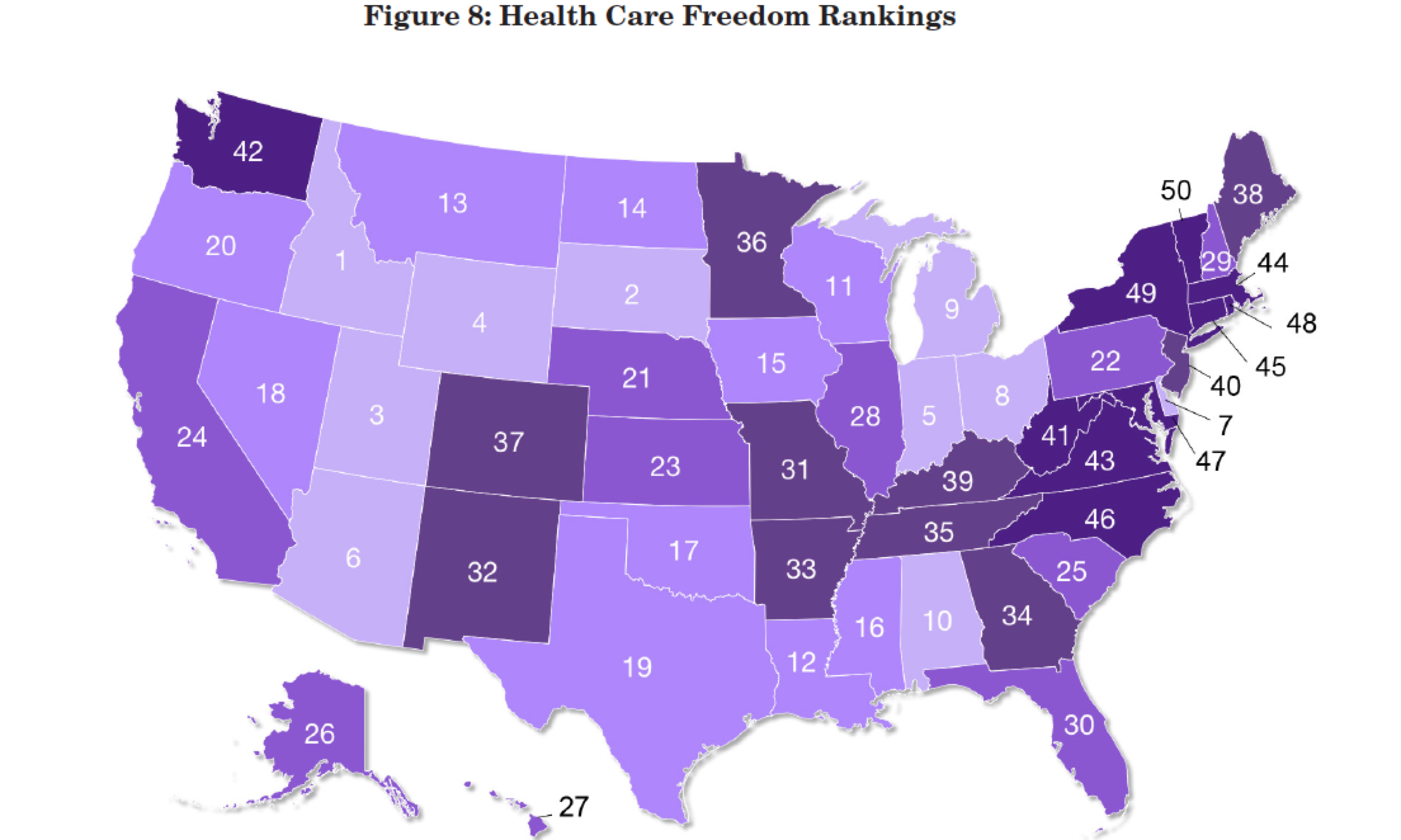 Health Care Freedom Rankings